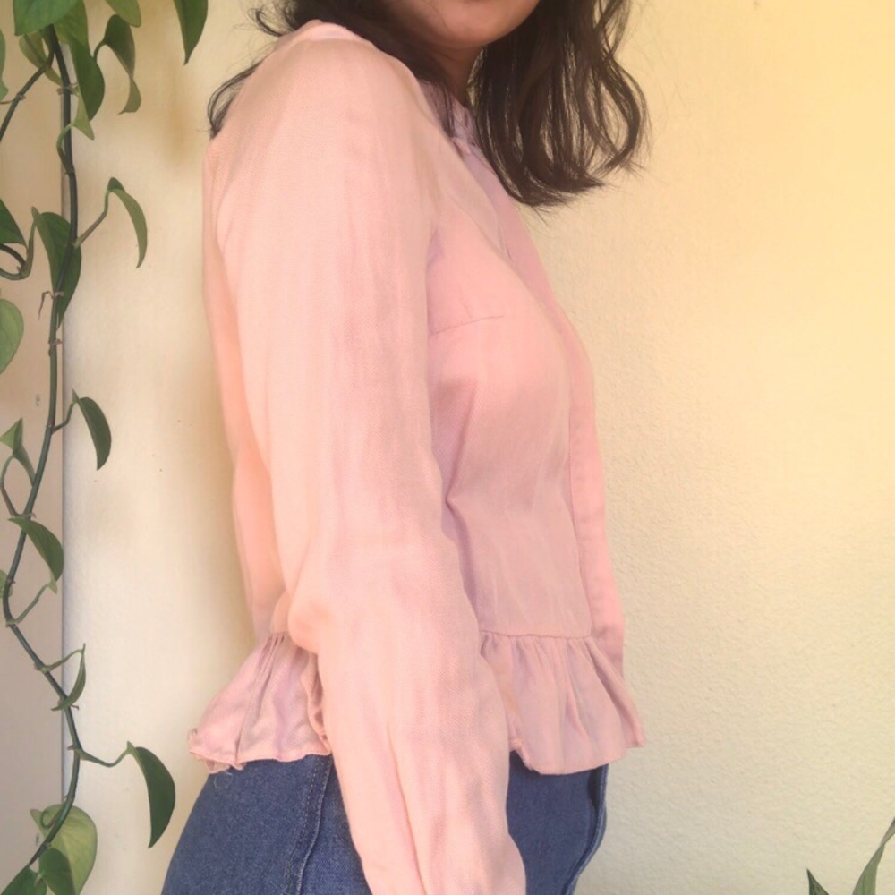 Ruffle button-up top - Picture 4 of 4